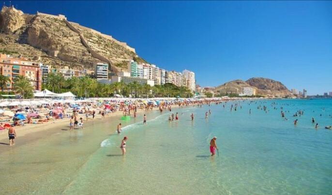 Alicante Centre ,Plage Et Quartier Anime,Wifi ,Climatisation Exterior foto